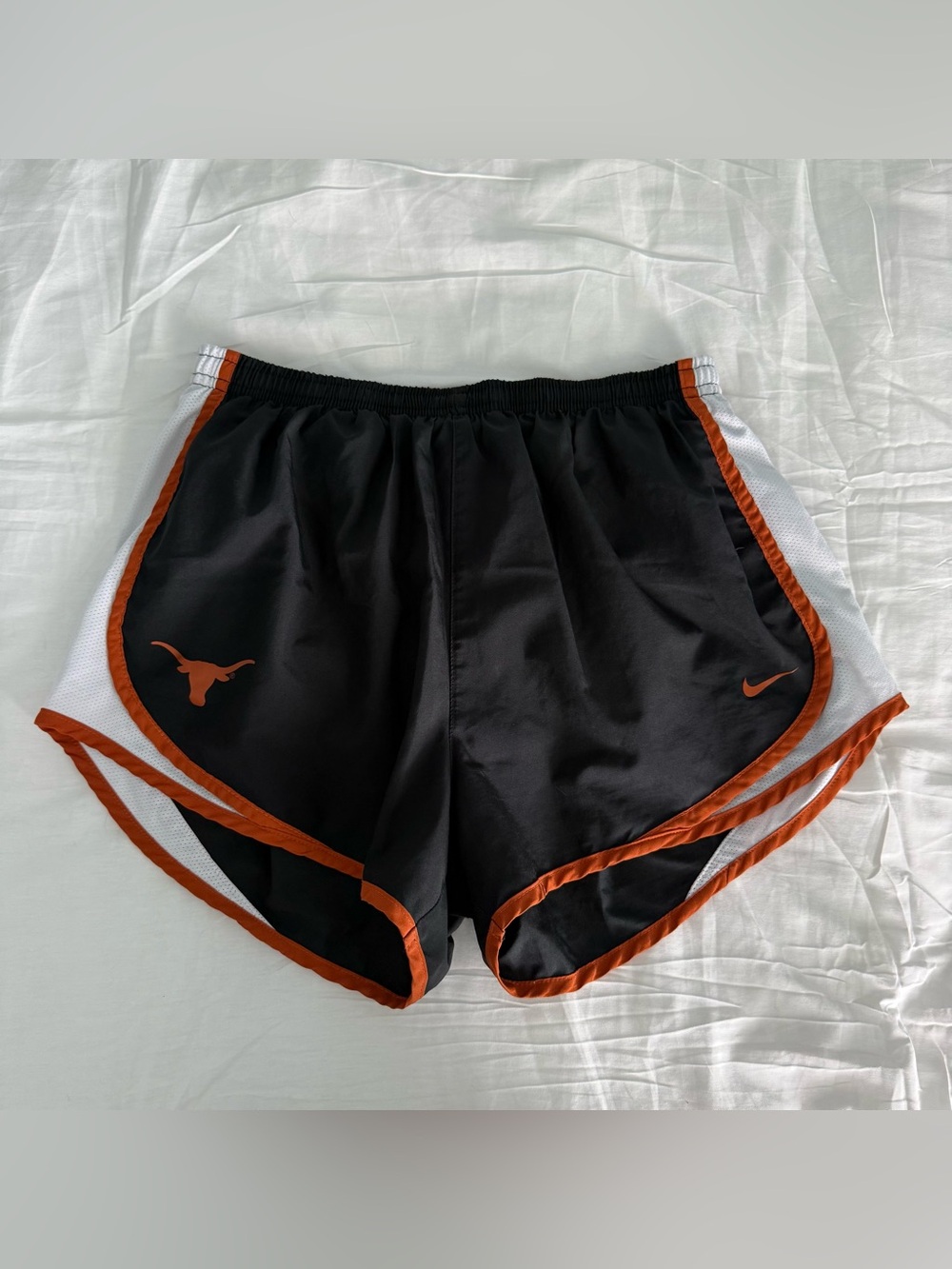 Nike Black & Burnt Orange Athletic Shorts with Texas Longhorn Logo